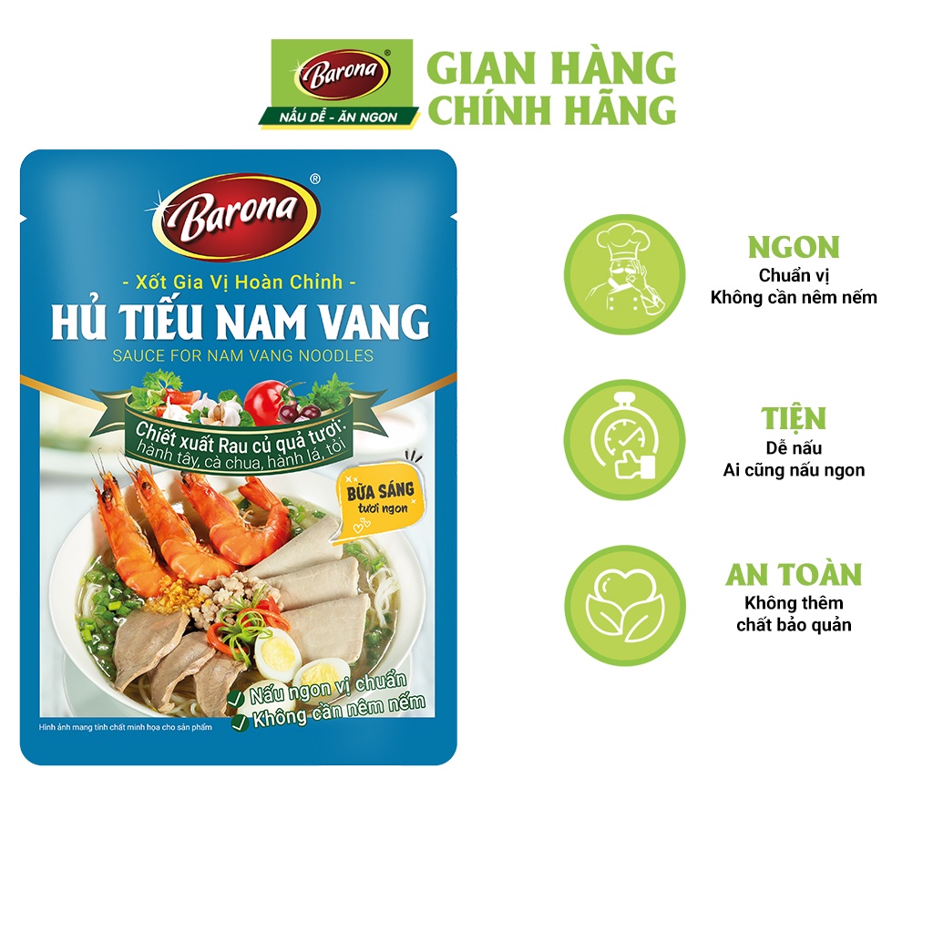 Mã bmbau50 giảm đến 50k đơn 99k gia vị hủ tiếu nam vang barona 80g tươi - ảnh sản phẩm 1