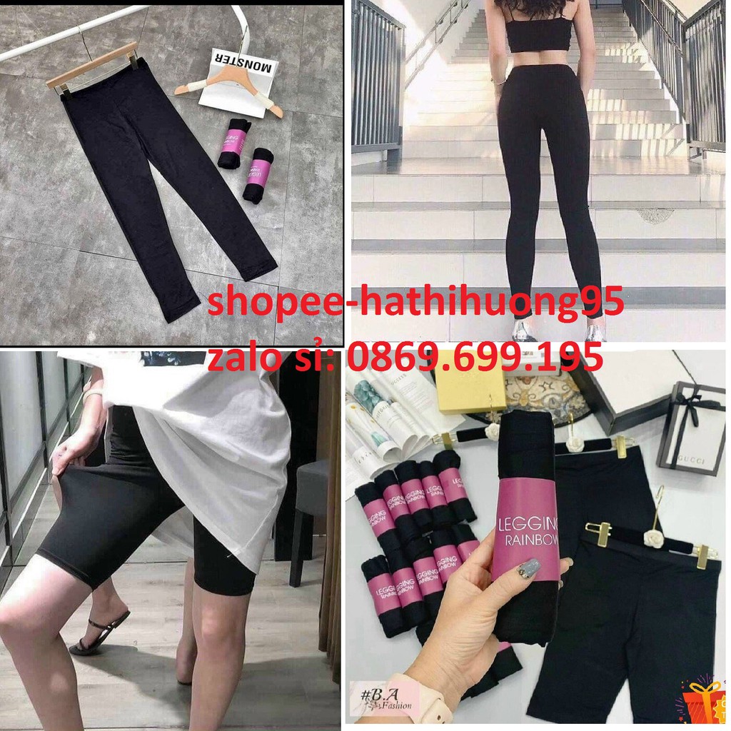 Quần legging lửng nâng mông co dãn 4 chiều,Phối Đồ Đa Phong Cách HOT HIT HOT