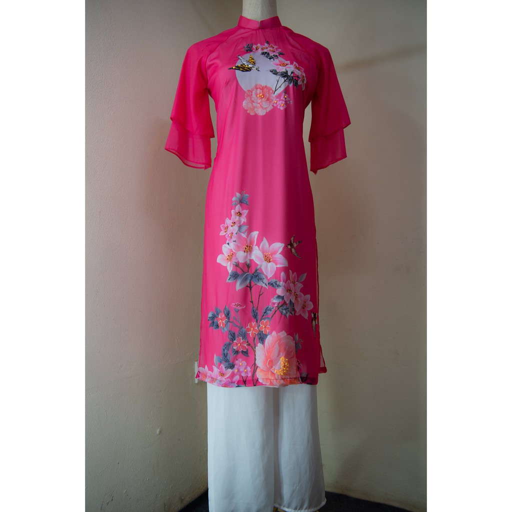 Áo dài cách tân  tay kép kết đính