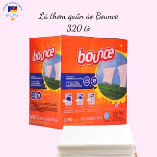 320 tờ Giấy thơm, Lá thơm quần áo Bounce Mỹ - 160x2 hộp, [Fullbox]