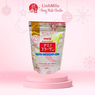 Collagen meiji amino dạng bột gói màu hồng