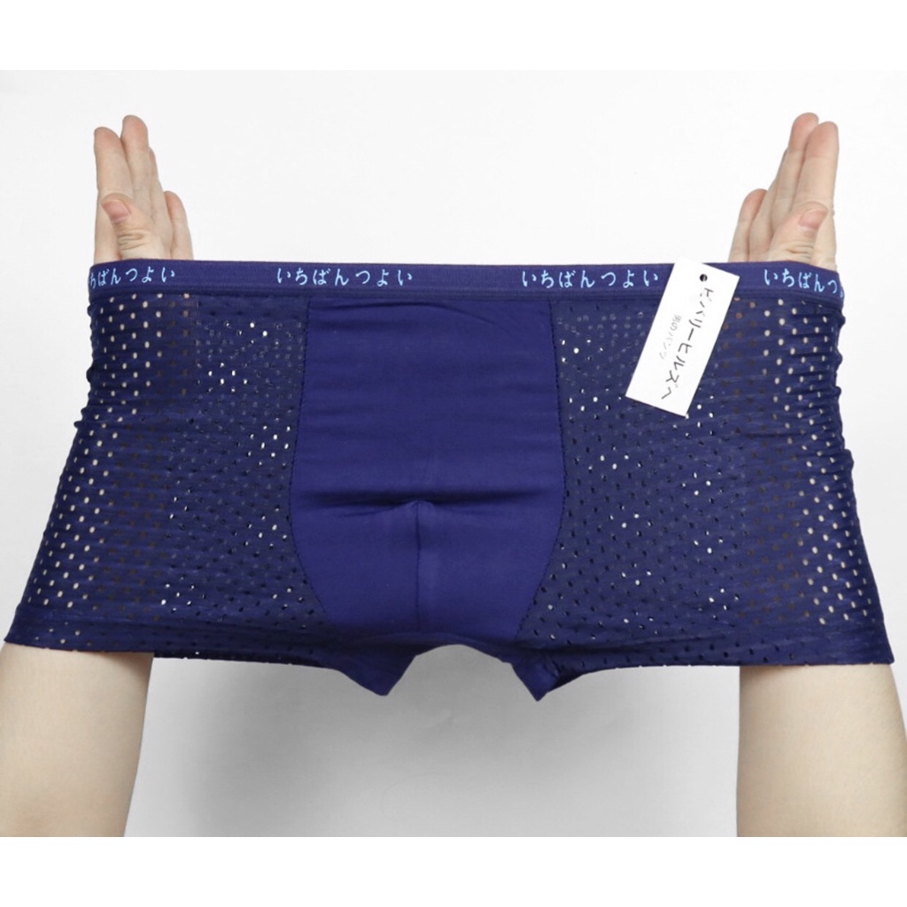 Combo 4 Quần Lót Nam BOXER Thông Hơi Thoáng Khí Kháng Khuẩn Co Giãn Thoải Mái - 1604