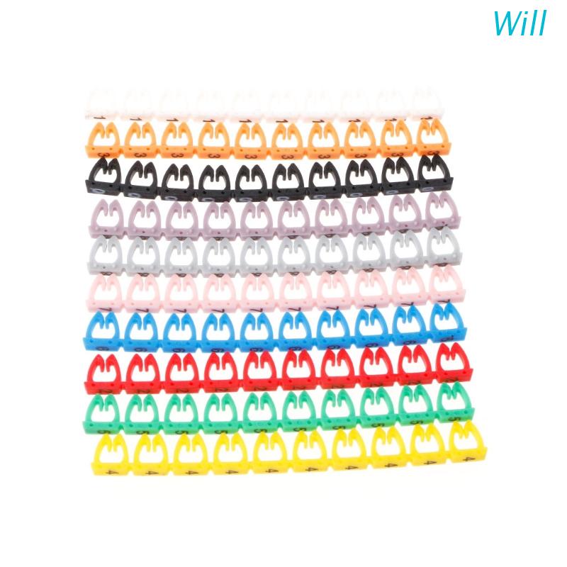 Bộ 100 Phụ Kiện Đánh Dấu Dây Cáp Mạng RJ45 RJ11 RJ12