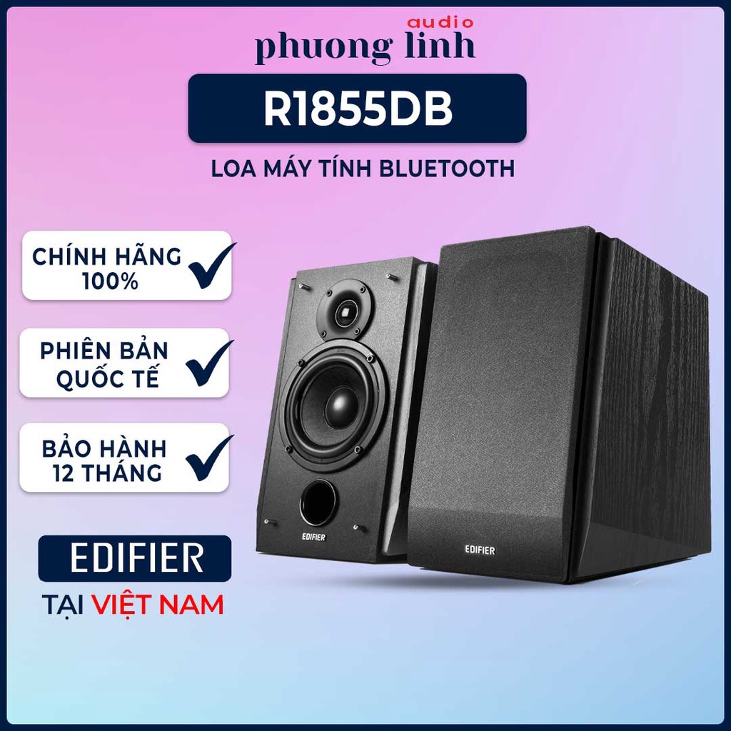 Loa vi tính EDIFIER R1855DB Bluetooth 5.0 Công suất 70W Kết nối TV cổng quang Đầu ra siêu trầm Hàng chính hãng