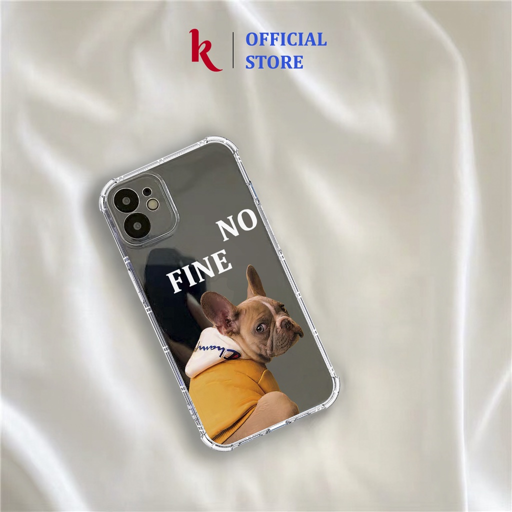 Ốp lưng iphone Cún No Fine dẻo trong suốt chống sốc case 14plus 14 pro max 13 12 promax 11 mini 6 6s 7 8 plus x xr xs Se