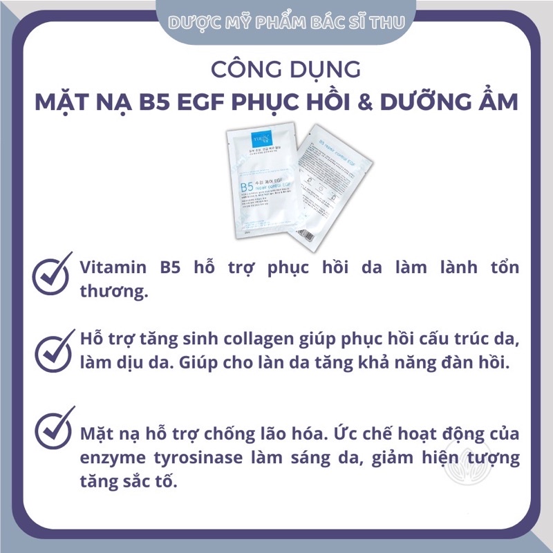 ✅[Chính Hãng] Mặt nạ B5 Phục hồi, cấp ẩm da - B5 Repair Control EGF YUEJIN Công nghệ Hàn Quốc, ngừa lão hóa và nếp nhăn | BigBuy360 - bigbuy360.vn