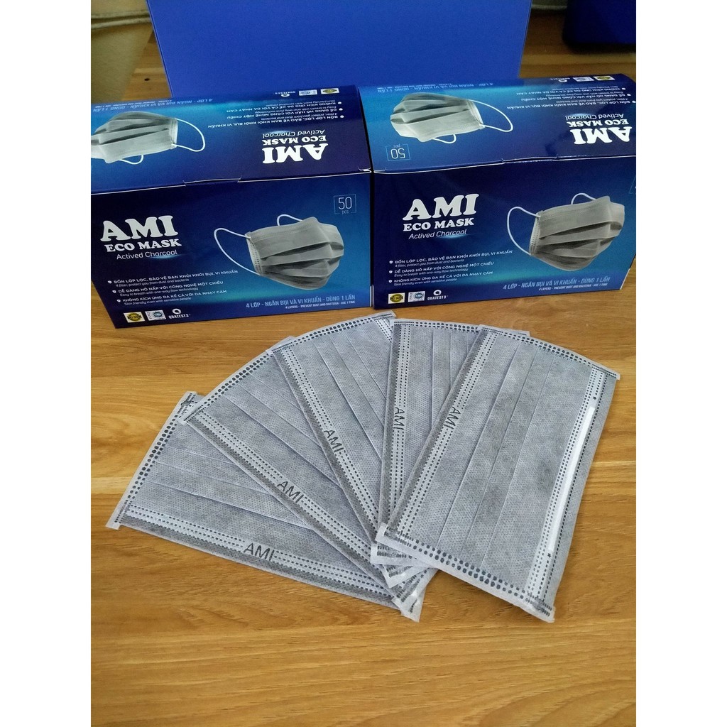 Khẩu trang y tế AMI mới 4 lớp kháng khuẩn  ( hộp 50 chiếc) | BigBuy360 - bigbuy360.vn