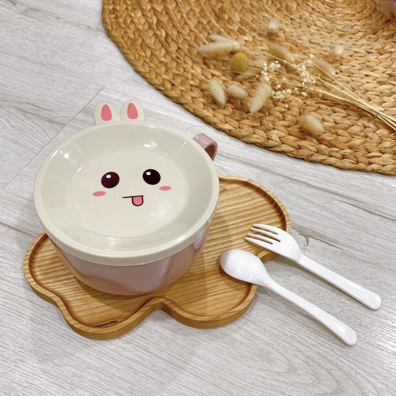 TÔ ĂN MÌ INOX HÌNH THỎ CUTE