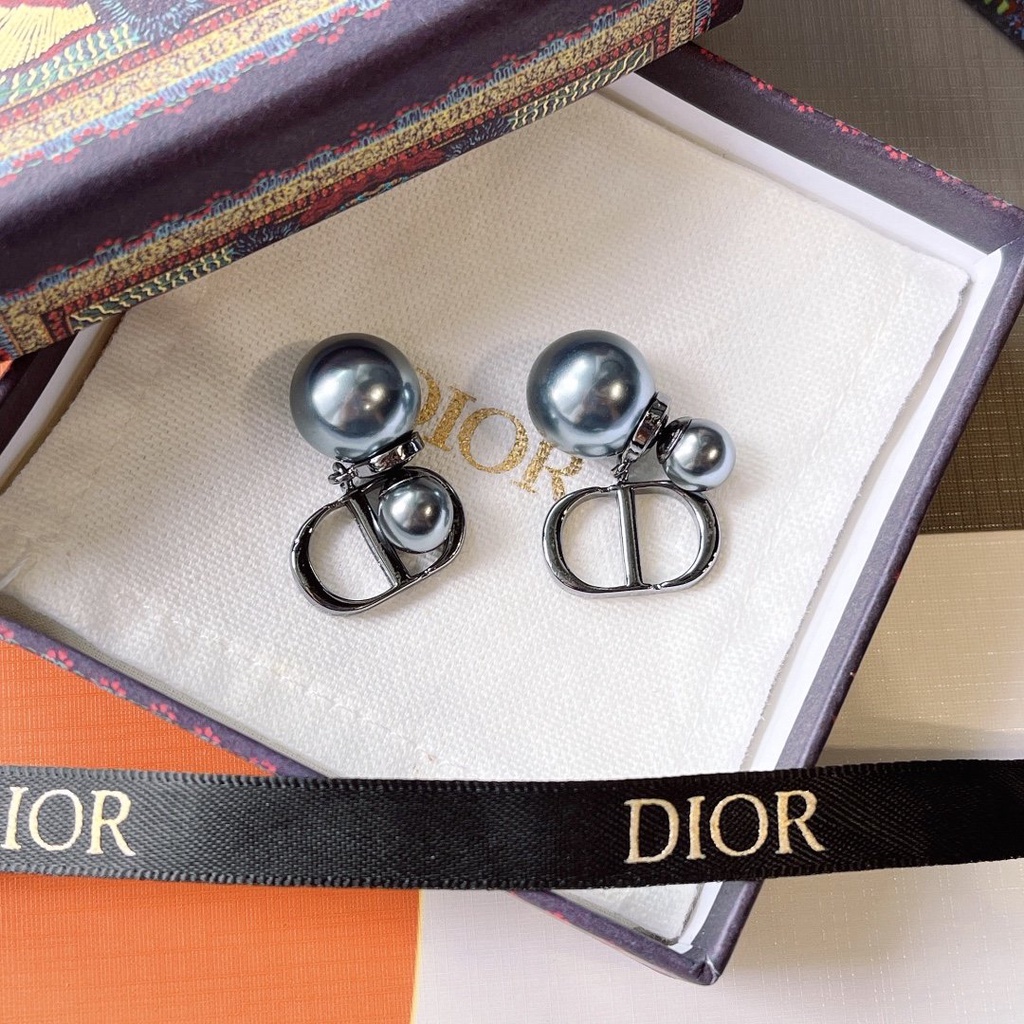 Khuyên Tai Tròn Khắc Chữ Dior Bằng Thép Titanium Thời Trang Cho Nữ