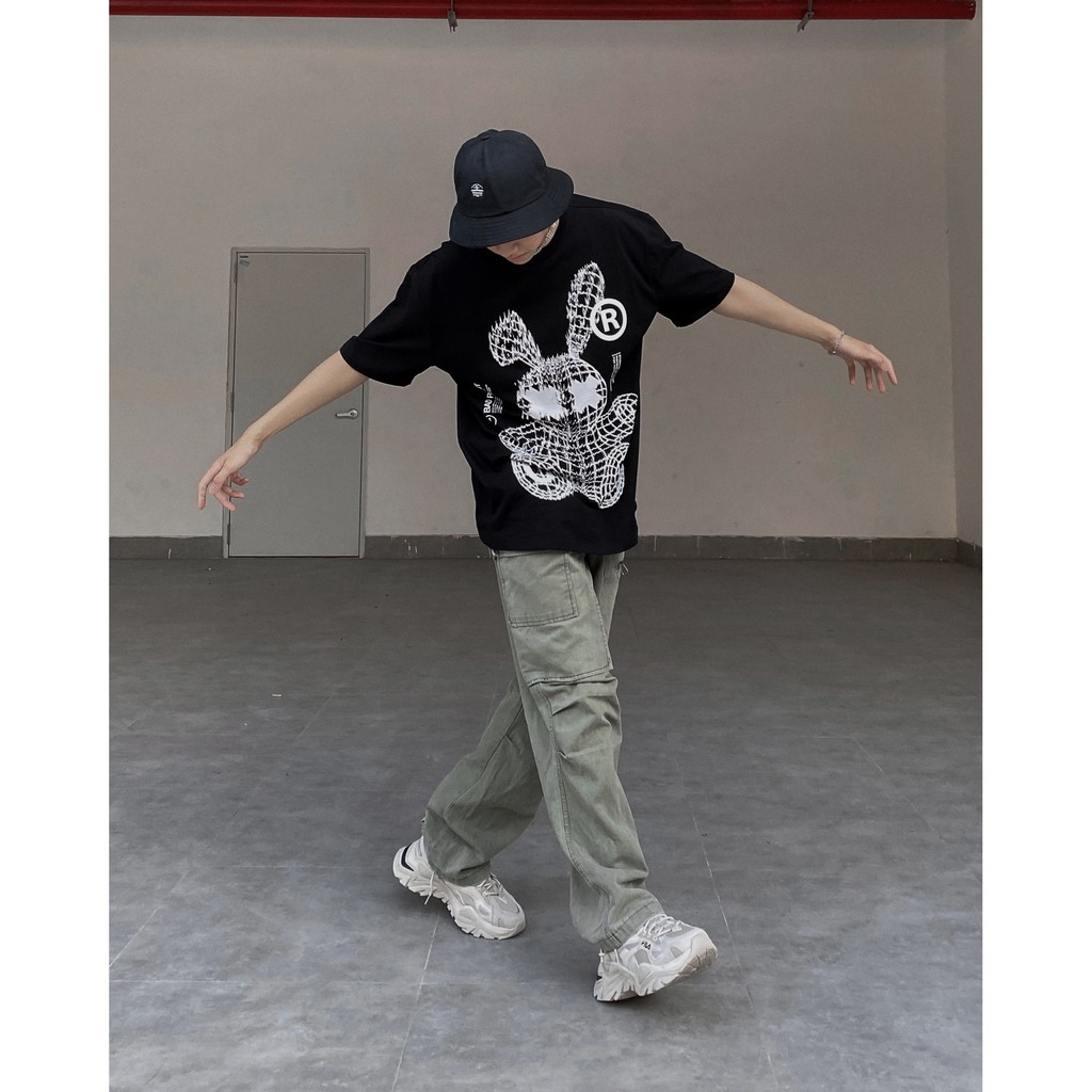Áo thun Unisex Bad Rabbit THE GRID 100% Cotton Local Brand Chính Hãng