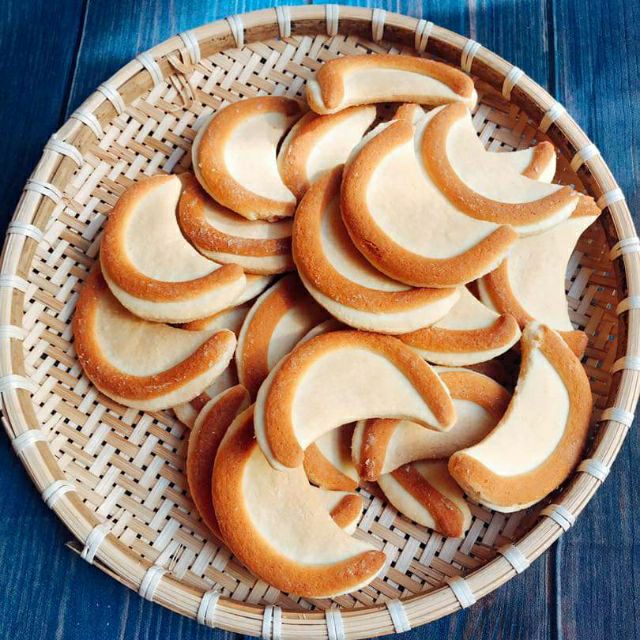 Bánh mặt trăng, bánh lưỡi liềm 100g dùng thử - bánh ăn vặt tuổi thơ