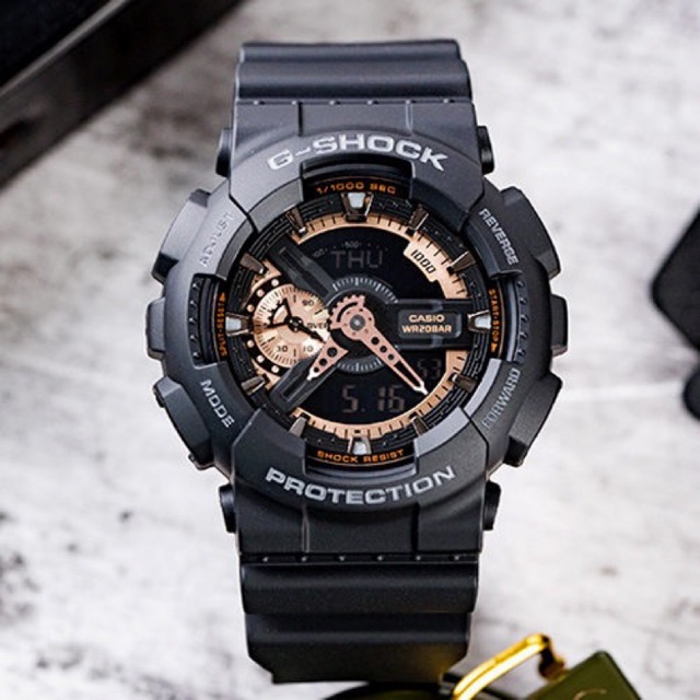 Đồng hồ G-S.hocxk GA-110RG-1A Black Rose Gold Edition!