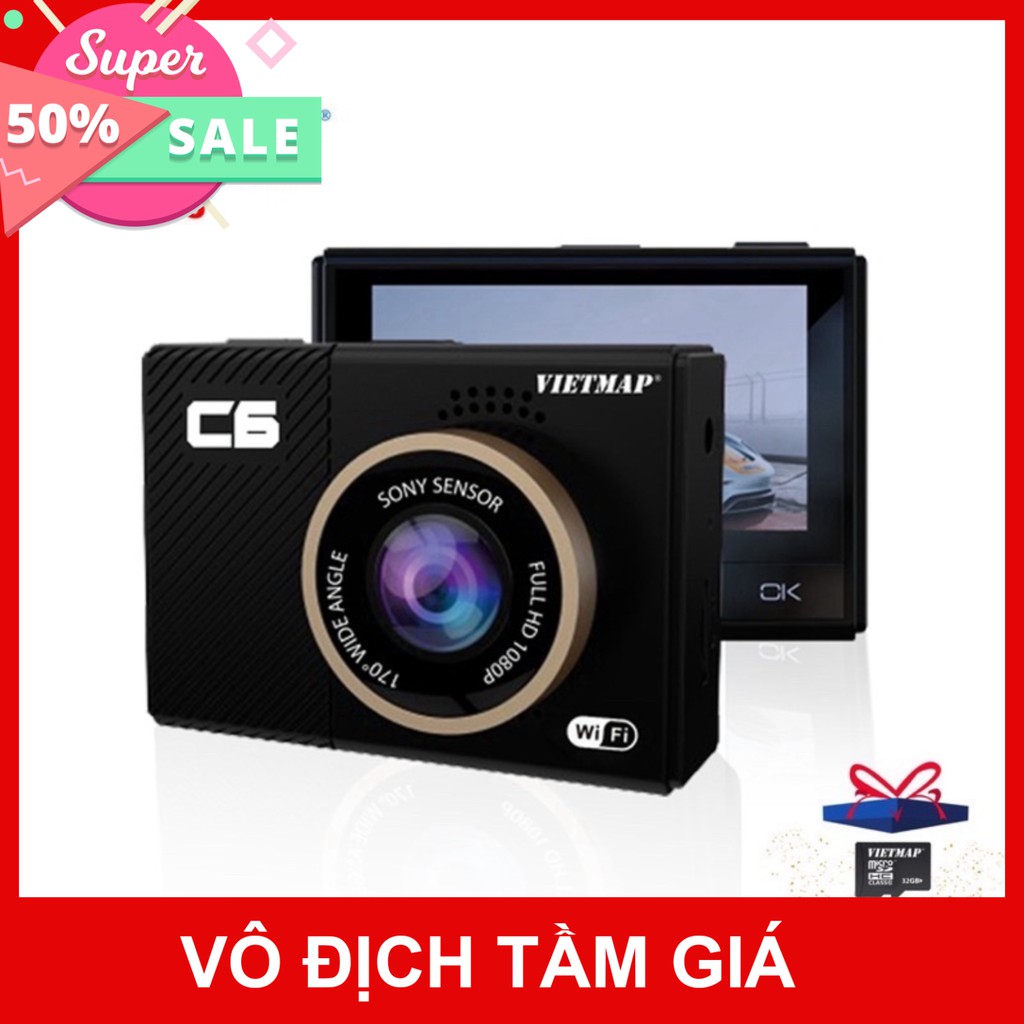 [ Shop Uy Tín ] VietMap C6 - Camera Hành Trình Ô tô Có WiFi + Thẻ 32GB - HÀNG CHÍNH HÃNG