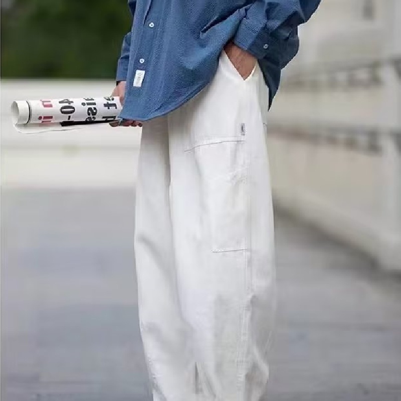 Quần Dài Dáng Rộng Phối Túi Lớn Siêu Bền Phong Cách Hip Hop Nhật Bản Thời Trang Cho Nam size M-3XL