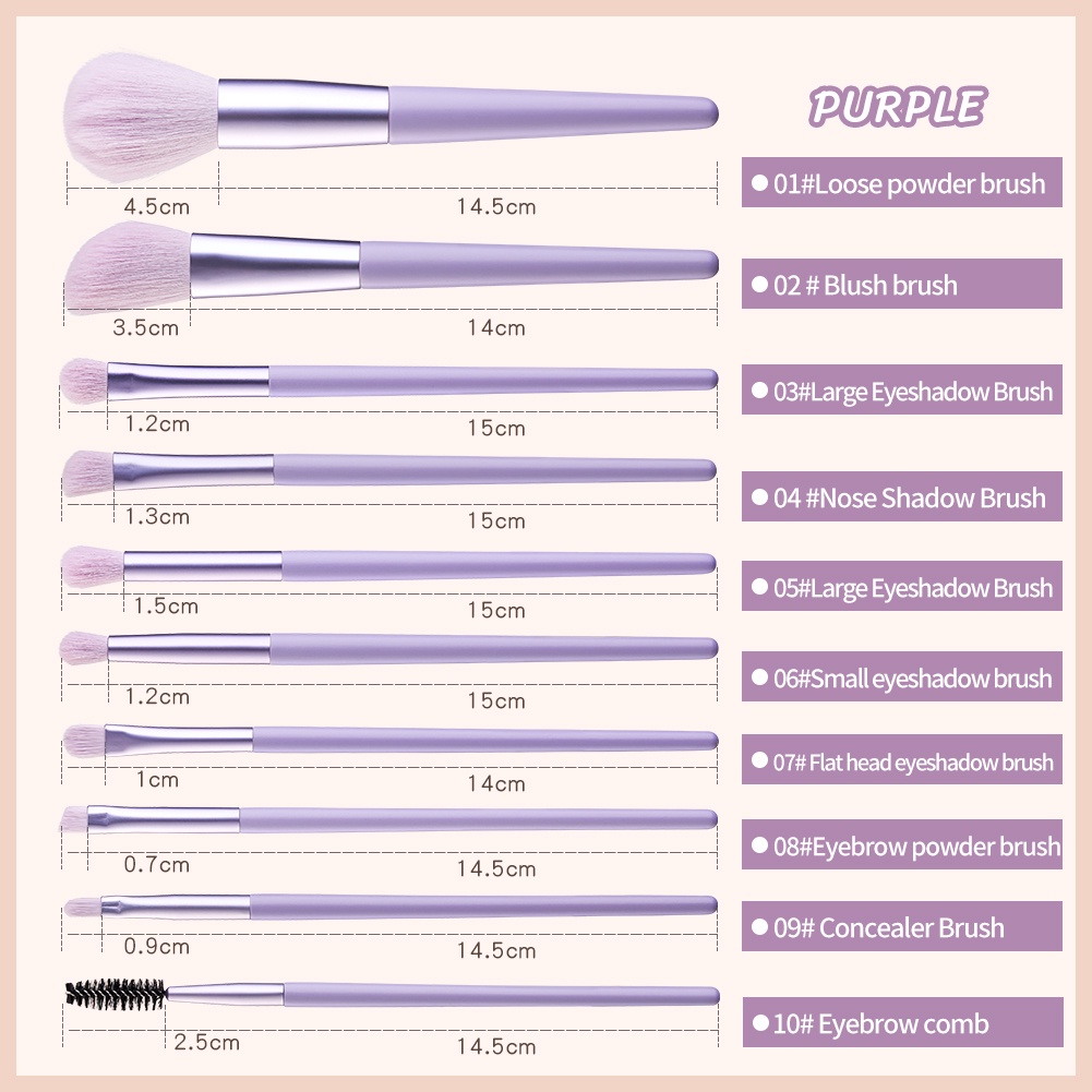 Bộ cọ trang điểm GECOMO chuyên nghiệp cao cấp