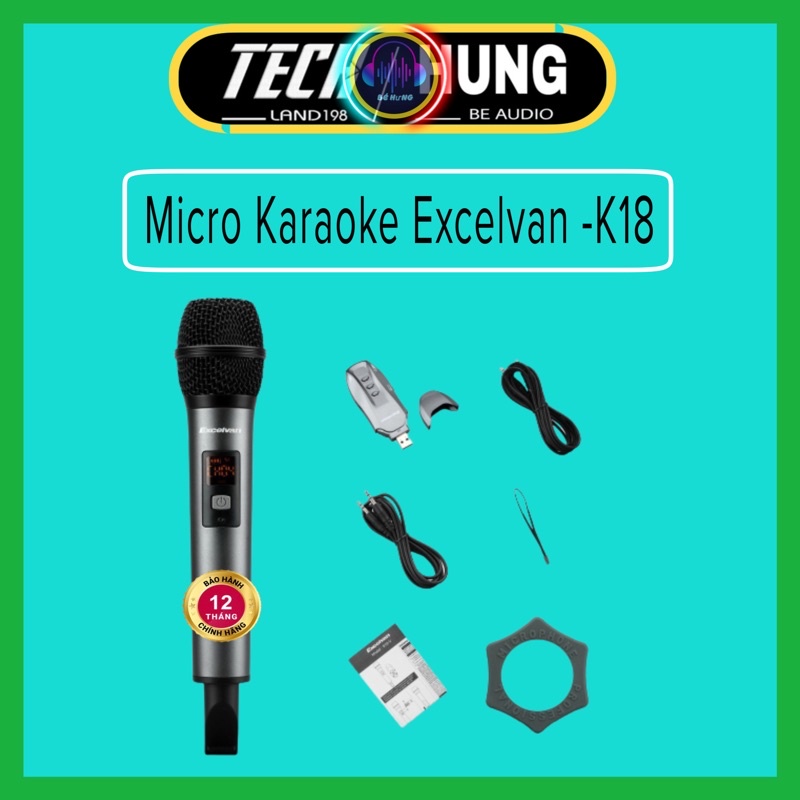 Micro Karaoke Không Dây Excelvan K18-V