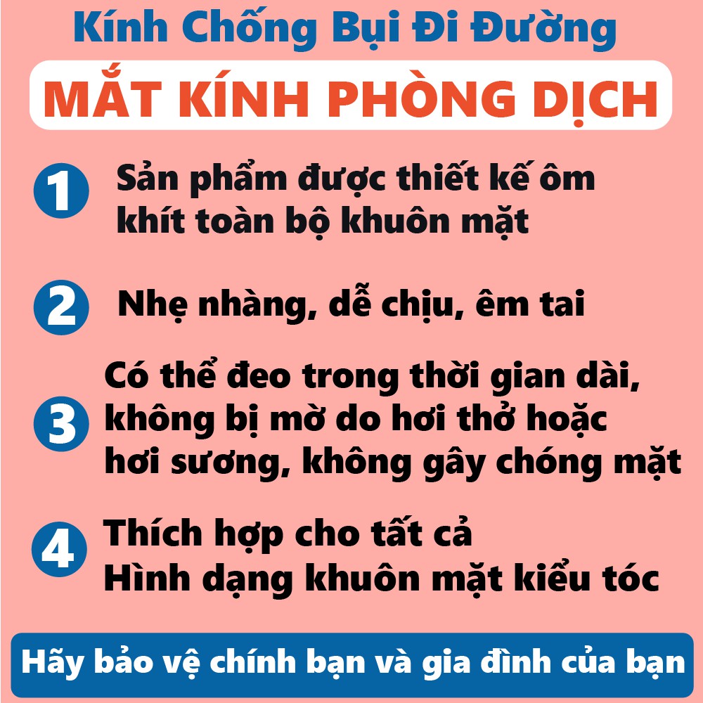 Kính chống giọt bắn chống dịch, Ngăn bụi, Kính bảo hộ phòng dịch, mắt kính chống giọt bắn cho bé và người lớn