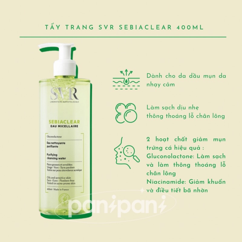 Nước Tẩy Trang SVR Sebiaclear Eau Micellaire 400ML