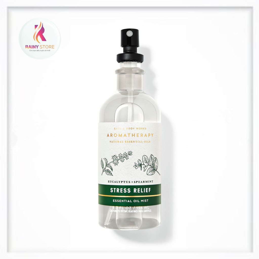 Xịt gối & xịt thơm thư giãn Bath & Body Works Aromatherapy Stress Relief Eucalyptus + Spearmint 156ml