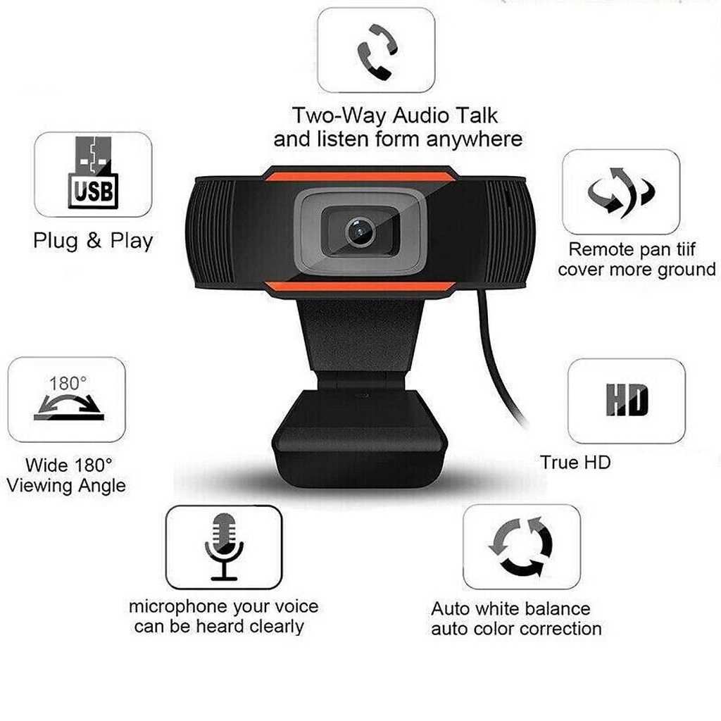 WEBCAM Học Online Có Mic, WEBCAM Hội Nghị, Webcam HD X1 720P Sắc Nét Có Chân Kẹp