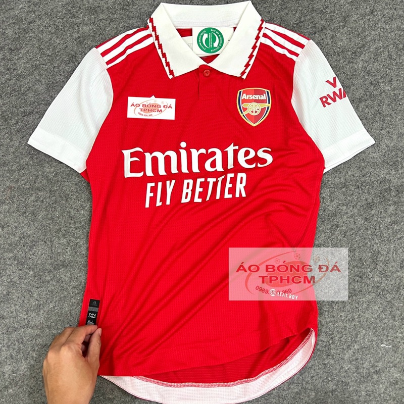 ARSENAL mùa 22/23 - Áo Bóng Đá bản PLAYER hàng Thái - ARSENAL đỏ 22/23 Cổ Bẻ