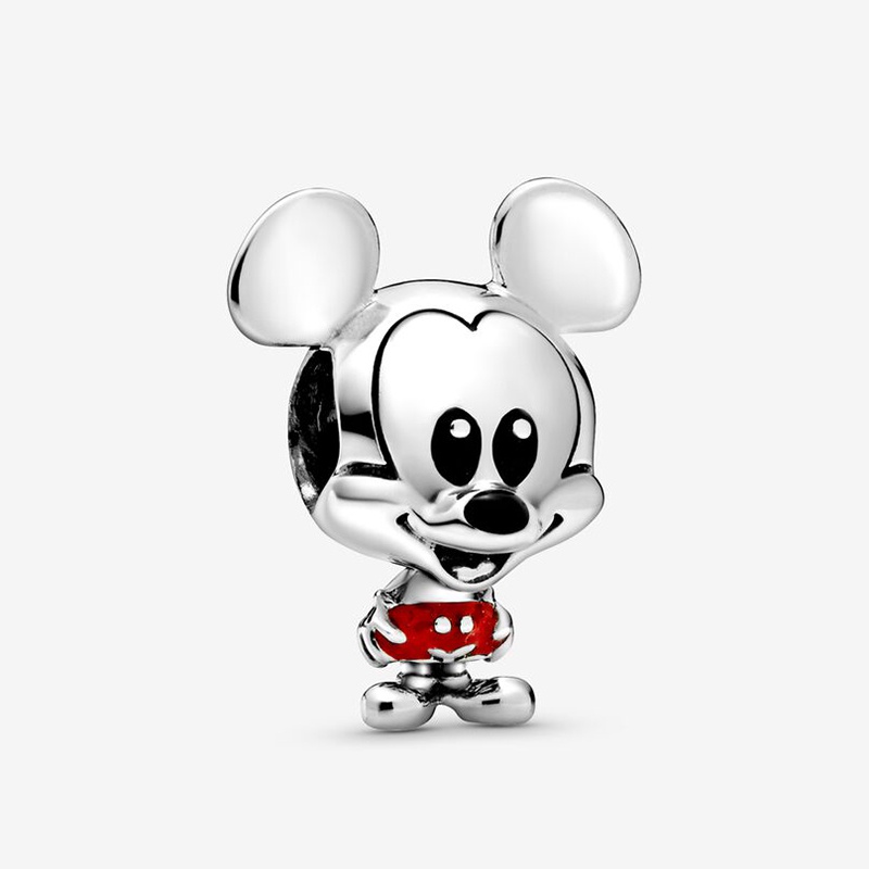 Hạt Charm Mạ Bạc S925 Hình Mickey Minnie / Alice Ở Xứ Sở Thần Tiên / Cinderella Dùng Làm Trang Sức DIY