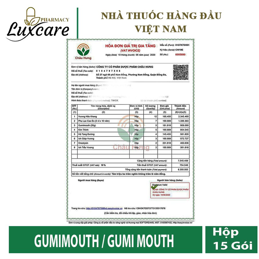 Gel Gumimouth - Sạch Viêm Nướu Răng &amp; Dịu Êm Nhiệt Miệng - Luxcare