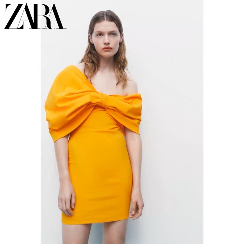 Made in Morocco - Đầm Zara Tay Phồng Đính Nơ Thời Trang Mùa Hè Xinh Xắn DT5NTG50N8