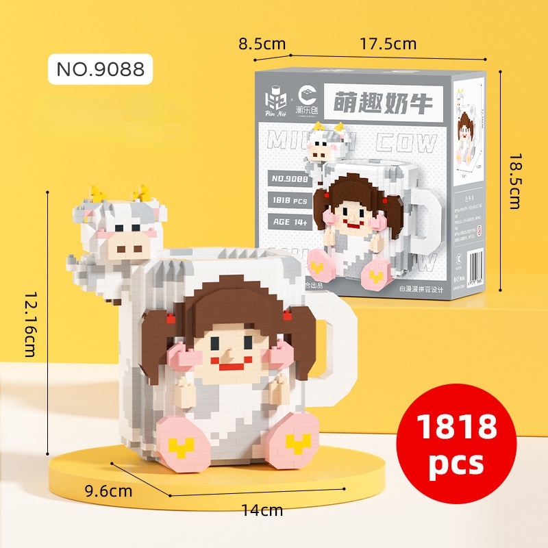 Hộp Đựng Bút Đồ Chơi Lắp Ráp Hình Hoạt Hình Sáng Tạo Cho Trẻ Em