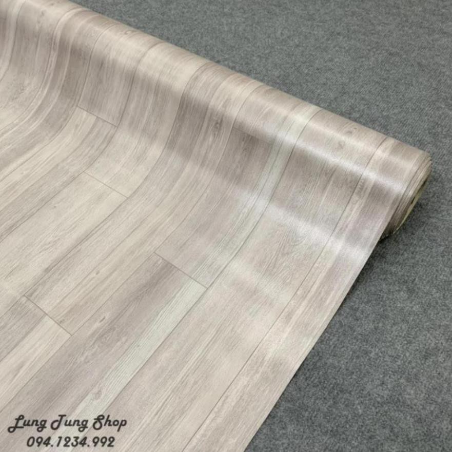 Thảm nhựa Simili lót sàn màu gỗ trắng S11 - bề mặt nhám