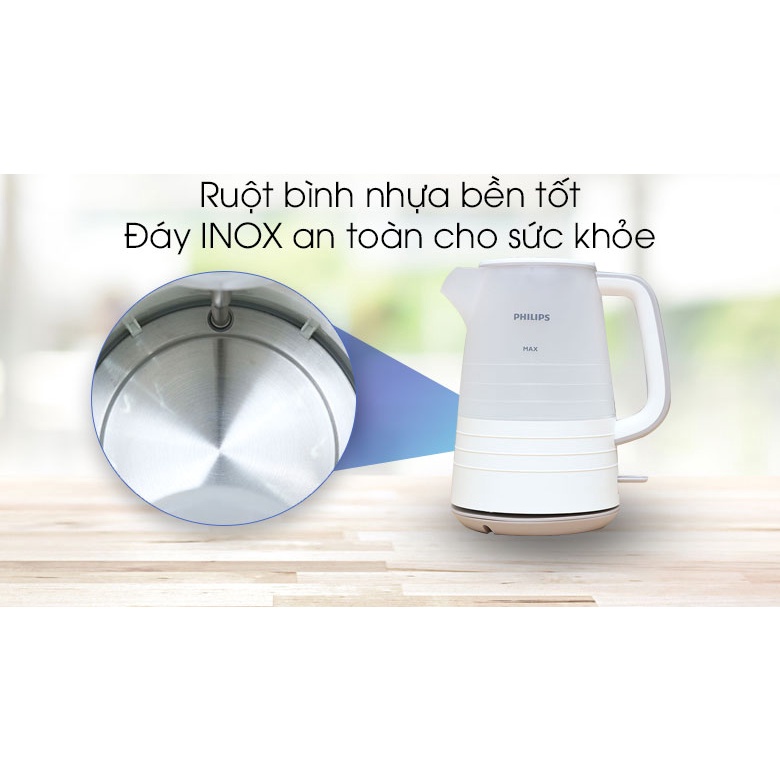 HD9334 - Bình siêu tốc Philips 1.5 lít HD9334 2200 W - Hàng chính hãng - Smart House