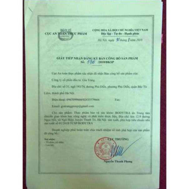 [SIÊU THẢI MỠ] Giảm 16Kg Không Ăn Kiêng - Không Tăng Lại - BODYTRA PLUS - Giảm Cân Viện Dược Liệu Trung Ương | BigBuy360 - bigbuy360.vn