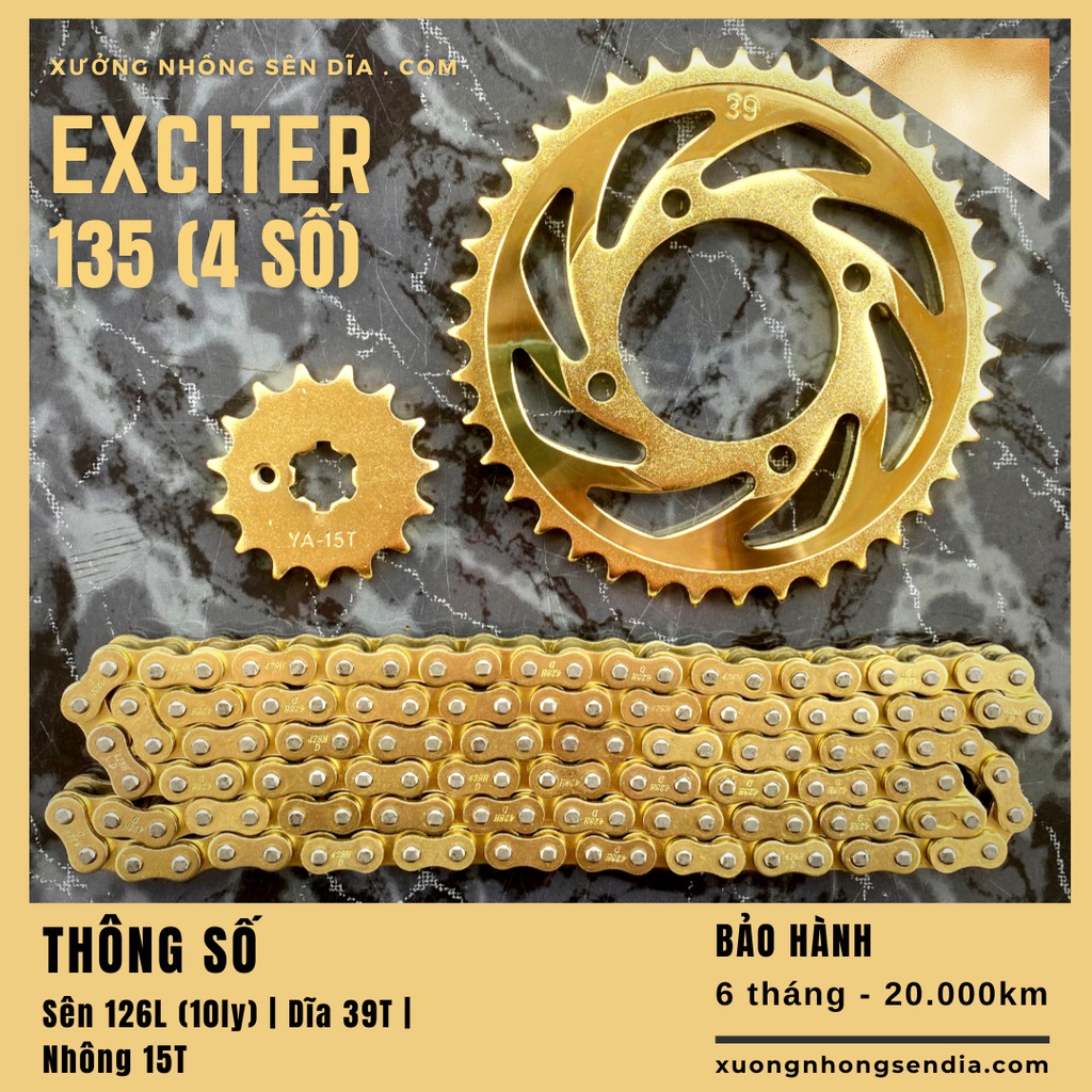 NHÔNG SÊN DĨA EXCITER 135  VÀ EXCITER 135