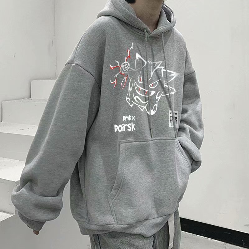 Áo hoodie nam 5 màu họa tiết hoạt hình độc đáo phong cách hip hop