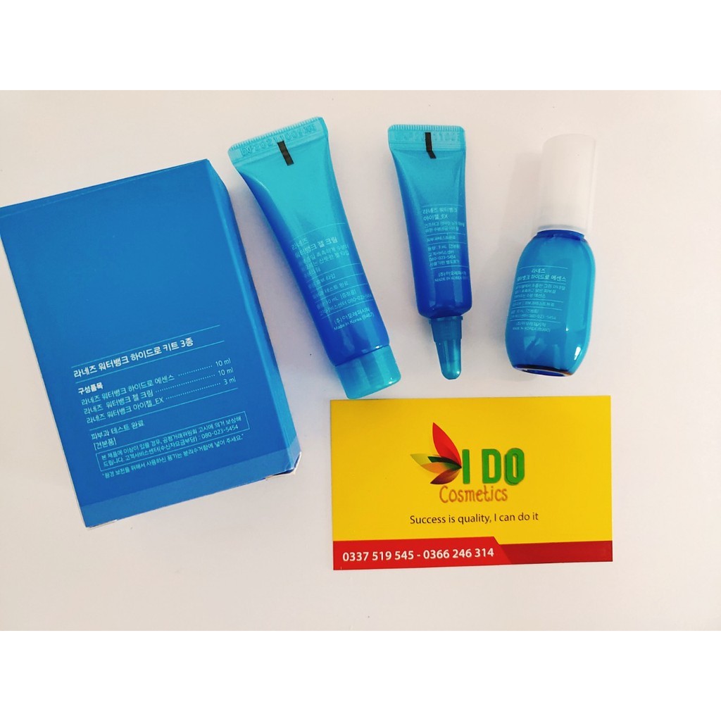 [Laneige] Water Bank Hydro Kit- bộ dưỡng da cấp ẩm 3 item