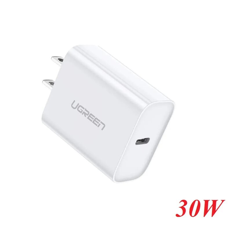 Ugreen 70149 30W type c PD sạc nhanh chuẩn usb power delivery màu trắng CD127