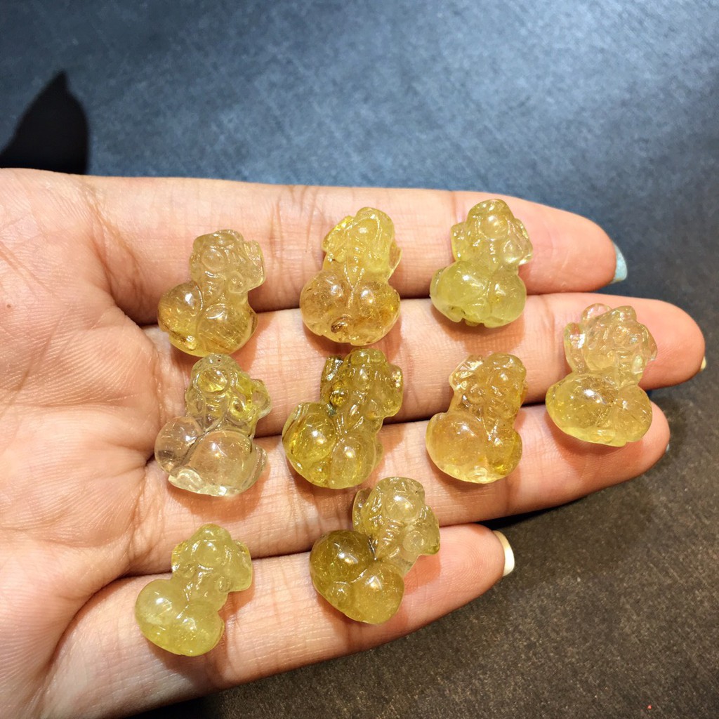 Cụ Tỳ Hưu đá Thach Anh Tóc Vàng hàng loại A chuẩn thiên nhiên TH210 - Hợp mệnh Kim, Thổ