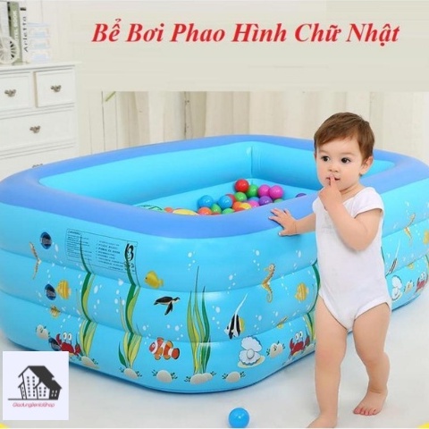 Bể Bơi, Phao Bơi Cho Bé Thành Cao 3 Tầng 1M3
