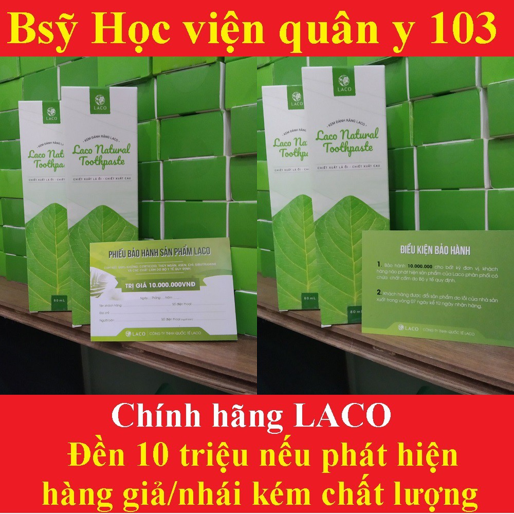 Kem đánh răng hữu cơ LACO dành cho răng ê buốt, nhạy cảm, bảo vệ men răng giúp trắng sáng răng, hương vị ổi