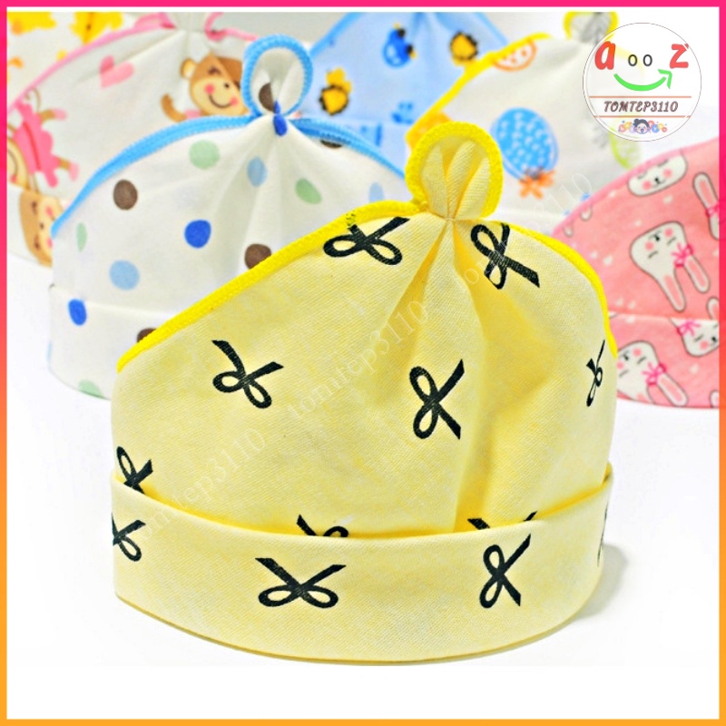 Mũ Che Thóp Sơ Sinh Chất Liệu 100% Cotton Cho Bé 0 - 6M