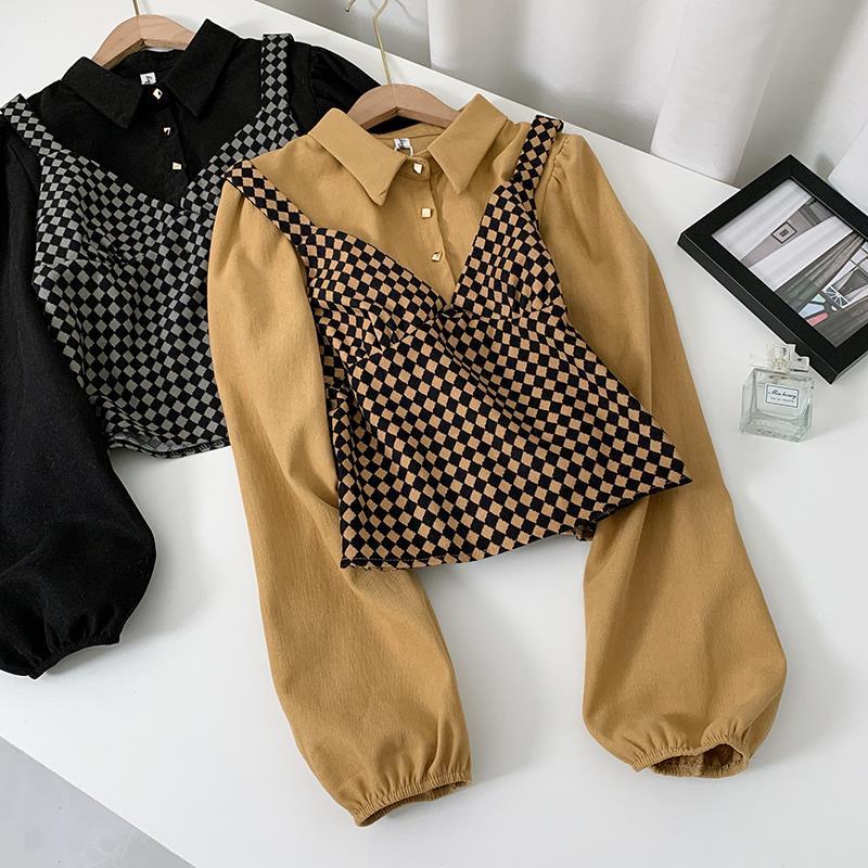 Áo Sơ Mi Ngắn Hai Dây Giả Hai Lớp Mẫu Mới 2022 Dành Cho Bạn Nữ