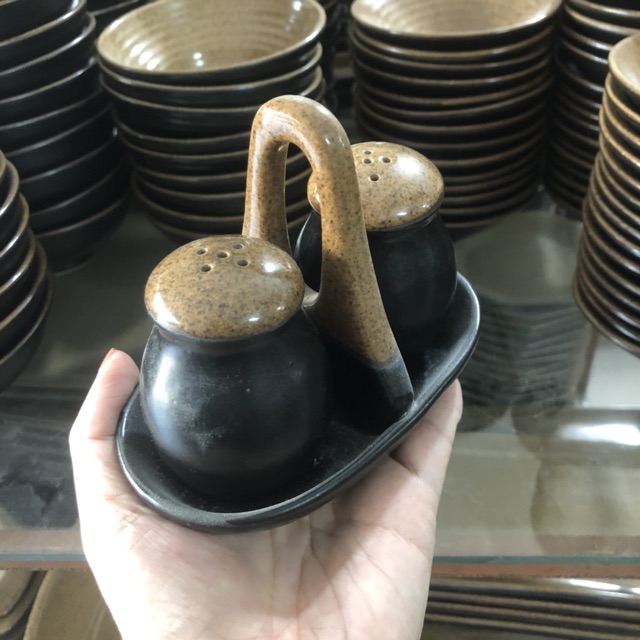 Hũ tiêu hũ muối men gốm Bát Tràng