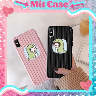 Ốp lưng Đôi iPhone Vali Sọc Mềm Dẻo Hình Khủng Long Dễ Thương Iphone 6 6 plus 7 plus 8 8 plus x xs max 11 pro max