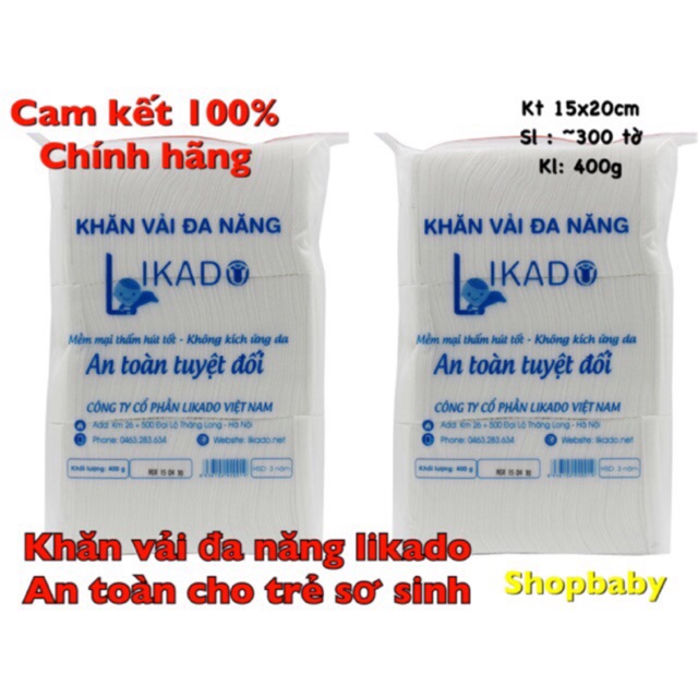 [CHÍNH HÃNG] Khăn giấy đa năng Likado 400g/ 300 tờ