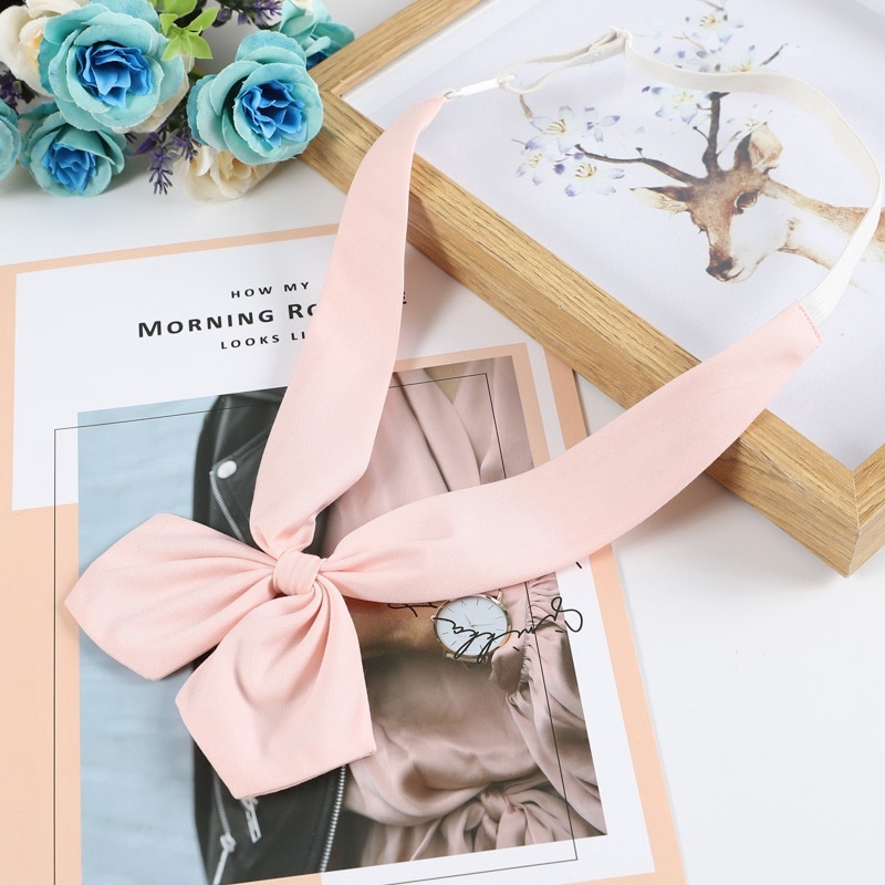 1 nơ đồng phục thủy thủ màu trơn phong cách Nhật Bản cho nữ