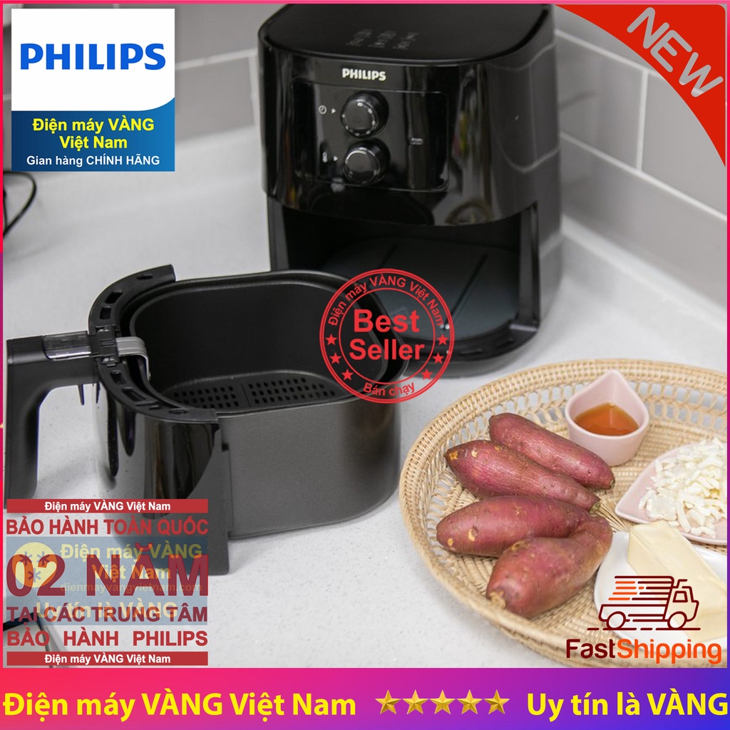 Nồi chiên không dầu Philips HD9220 HD9216 HD9218 - Hàng chính hãng (Bào hành chính hãng 2 năm)