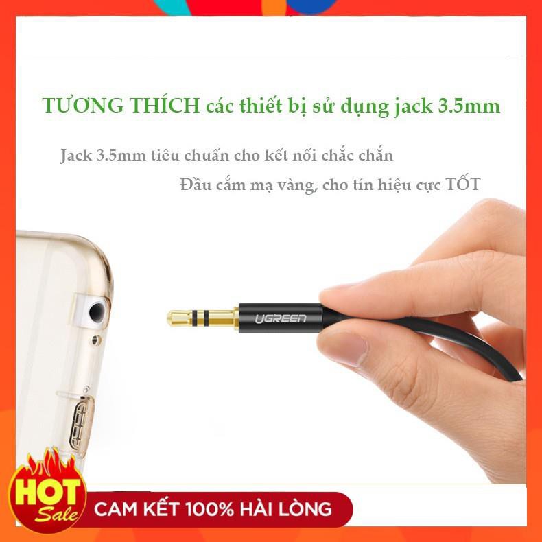[Chính Hãng] Cáp Audio 3.5mm nối dài 1,5m Ugreen10593- bảo hành chính hãng 12 tháng