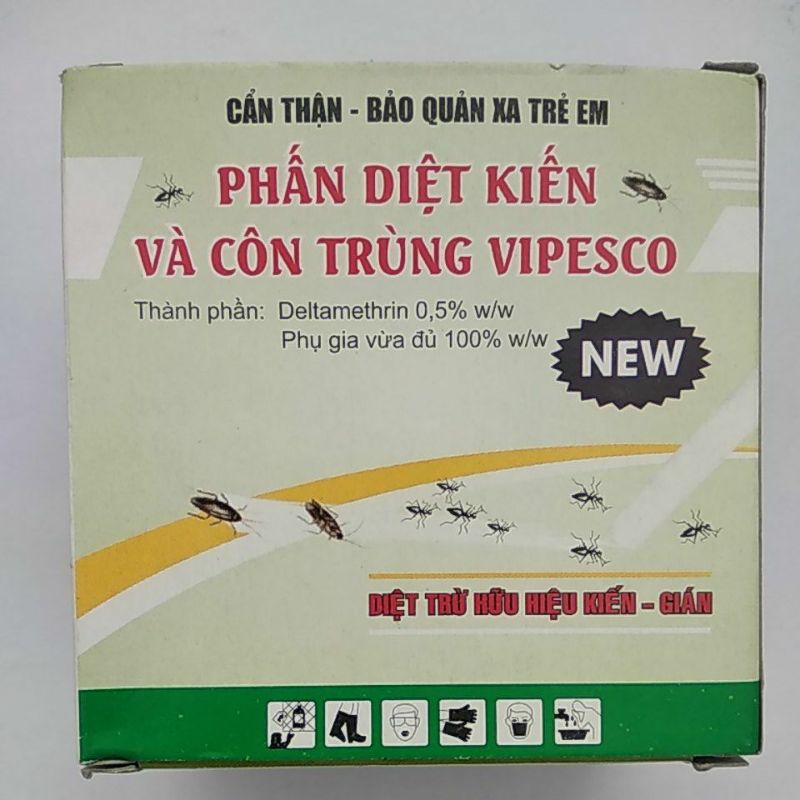 Phấn Kiến , côn trùng Vipesco( hộp 2 cây phấn)