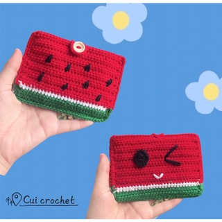 Ví len dưa hấu móc thủ công 🍉 Ảnh thật