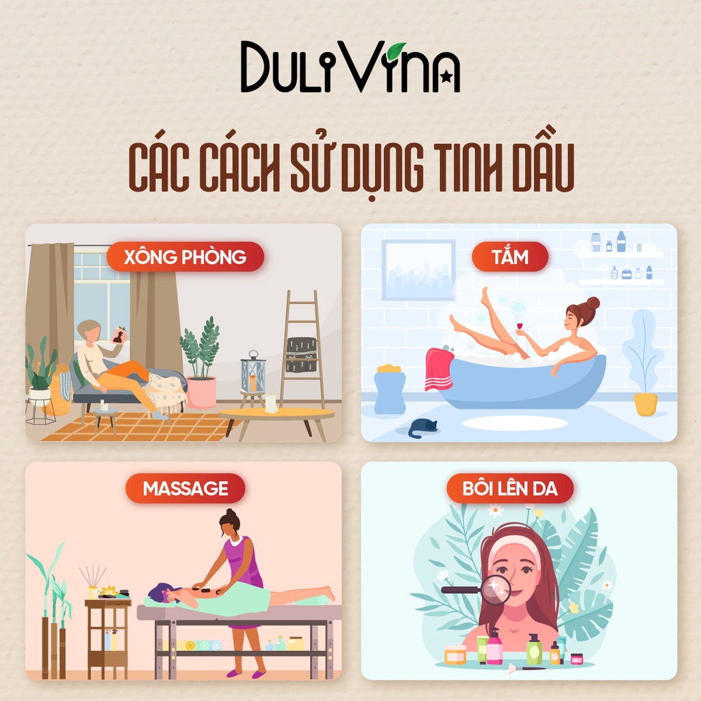 Tinh Dầu Oải Hương Lavender DuliVina Cao cấp, Thiên nhiên Nguyên Chất Giúp Giảm Stress, Ngủ Ngon, Khử Mùi - Chai 10ml